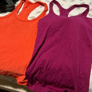 Women’s Racerback Tank Top - Orange and Magenta